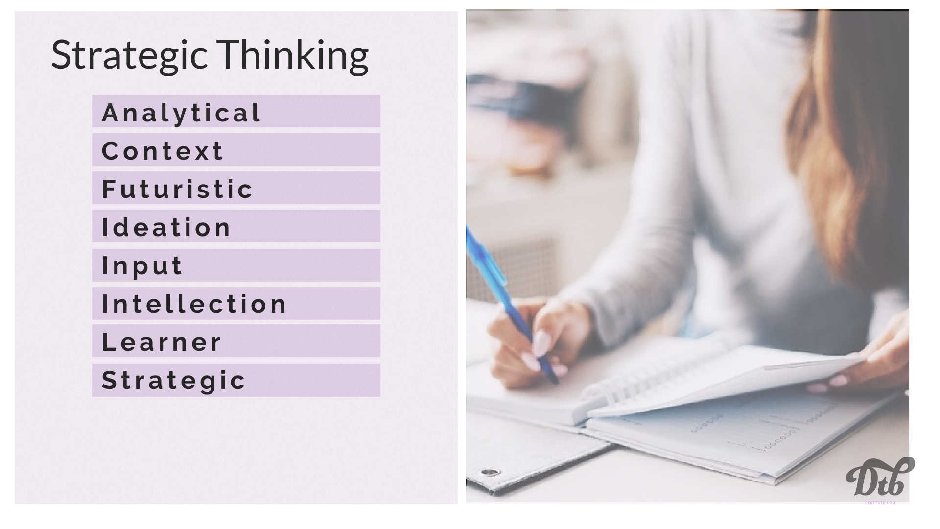 A list of strategic thinking strengths