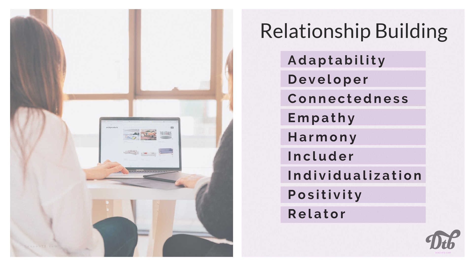 A list of relationship building characteristics