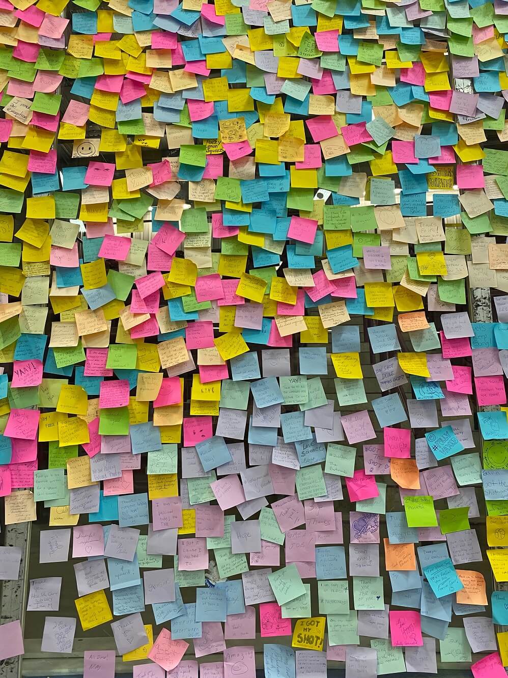 How to Deepen Your Relationship with God start with worship that sticks like hundreds of sticky notes on a wall