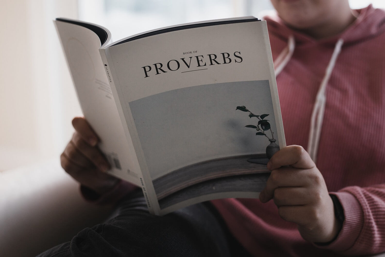 Woman reading Proverbs