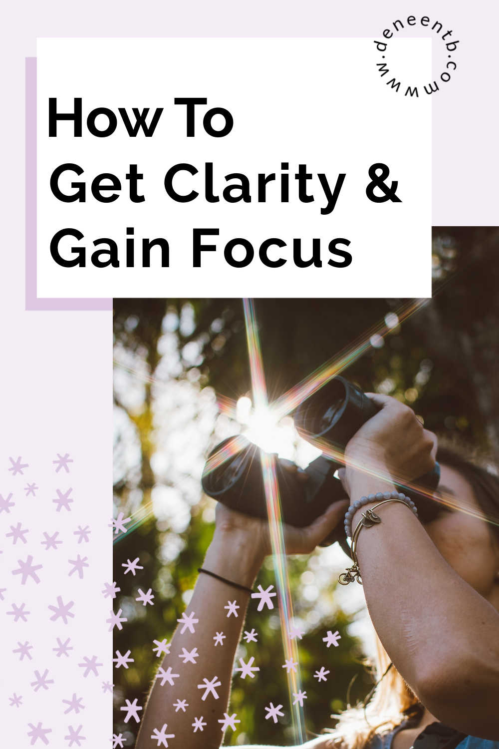 Overlay says how to get clarity and gain focus
