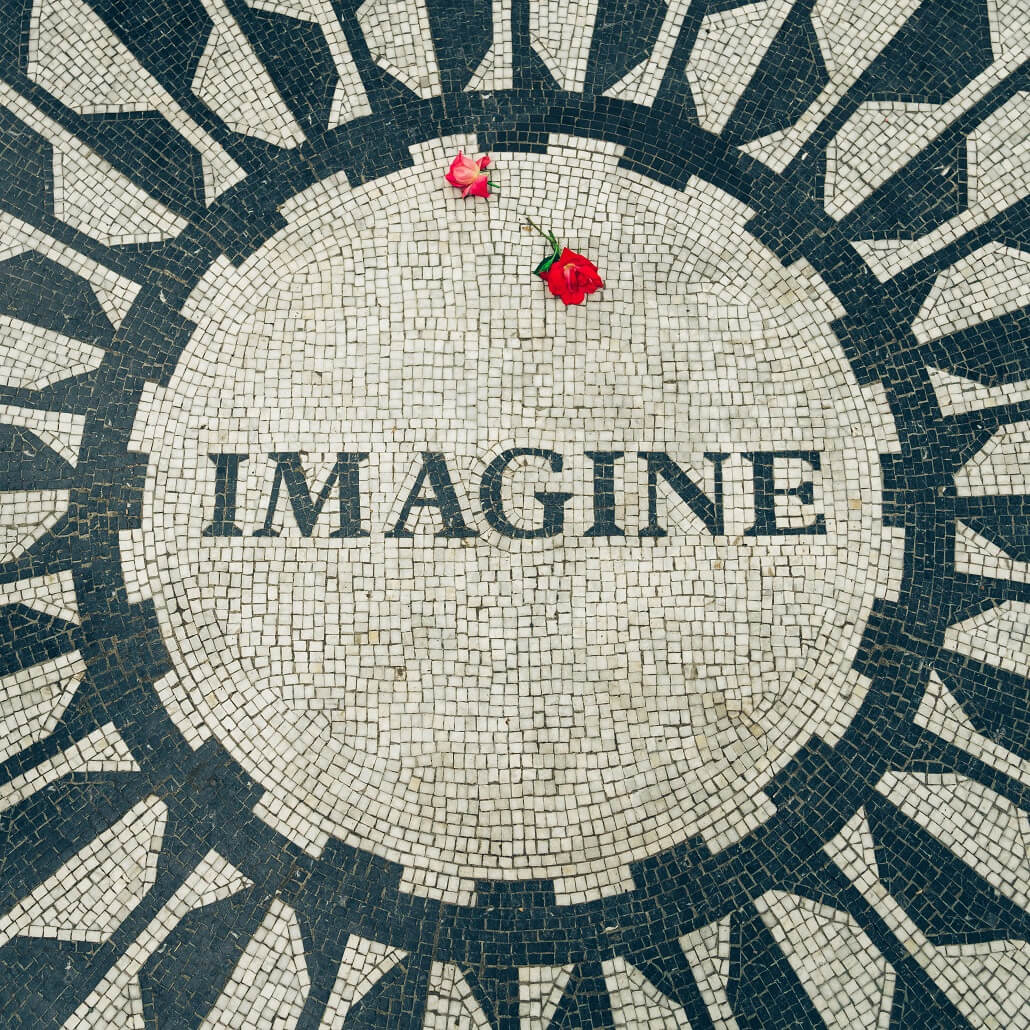 artwork that says imagine to show how your personal mission statement must be visualized