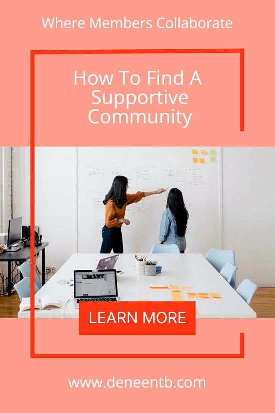 Pinterest Pin for blog post How to find a supportive community
